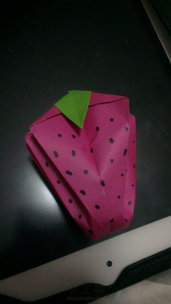 折纸草莓-立体版 第2张