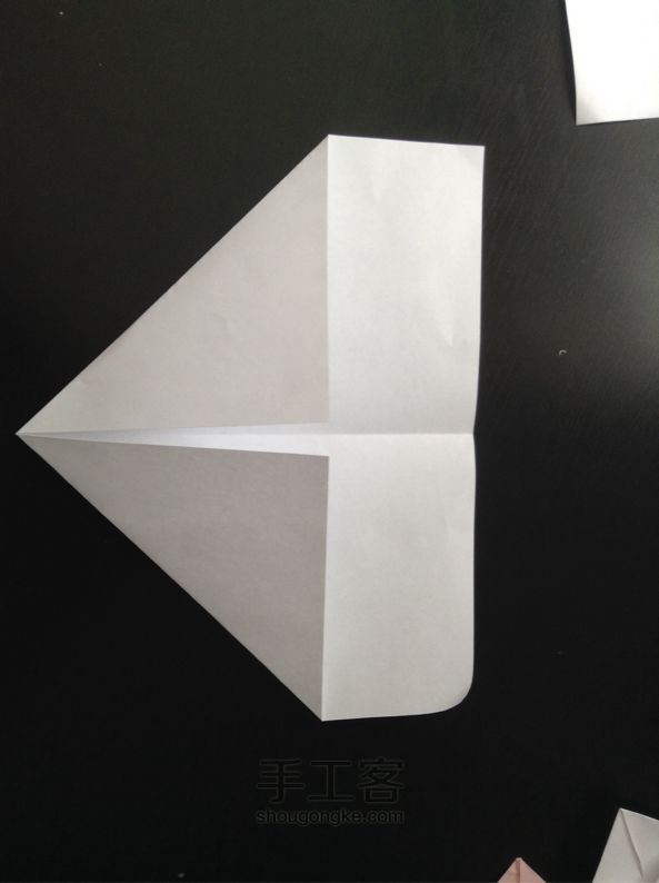 爱心 折纸教程 第2步
