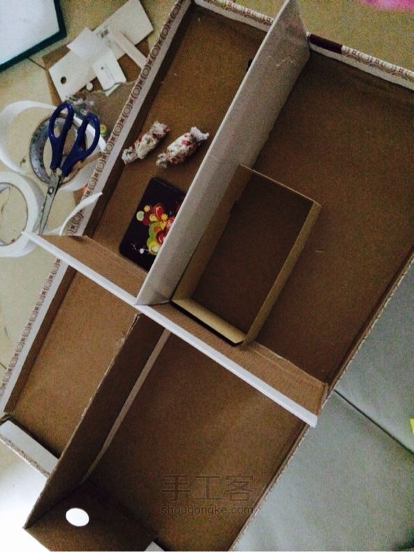 鞋盒改装微型家园^_−☆我有一个大房子🏠 第1步