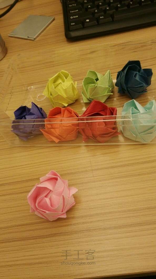 玫瑰折纸教程 第2步