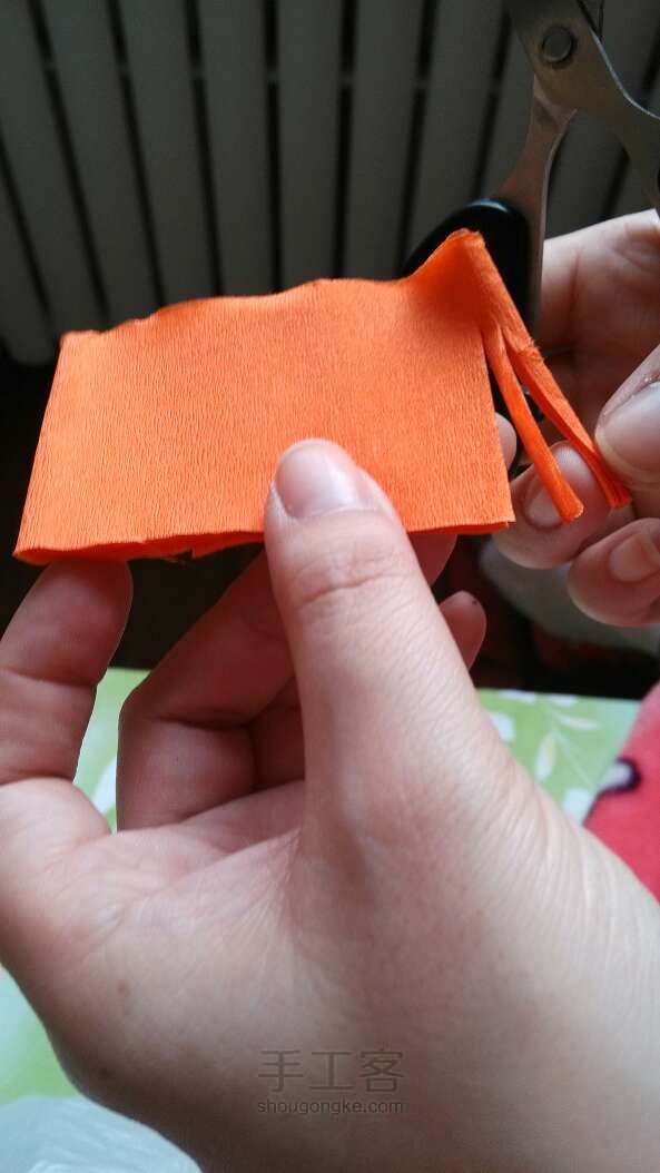 皱纹纸花纸艺教程 第1步