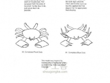 蓝蟹的折纸方法图解