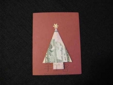 钞票圣诞树手工教程