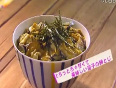 《花的懒人料理》是由日本TBS电视台放送的一部深夜日剧，每一话都有不少于一道的懒人饭登场，对于事物美味的描写、花享用时享受的表情，都让人欲罢不能。这应该是第九集的《肚皮空空》部分——滑蛋茄子食谱！