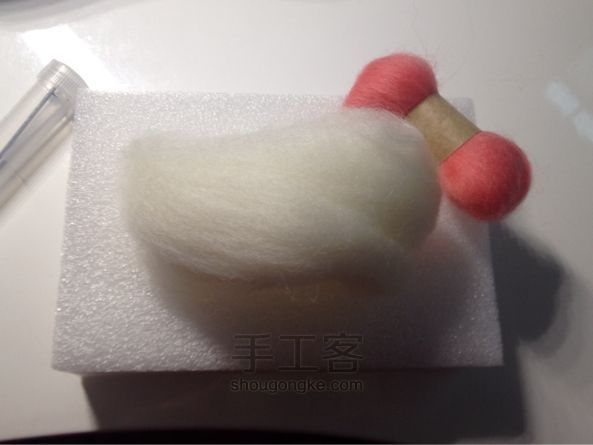 【材料包/成品】小猫抓羊毛毡手工制作教程 第1步