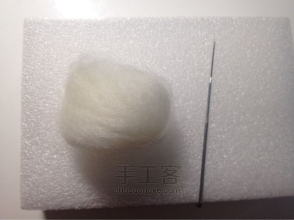 【材料包/成品】小猫抓羊毛毡手工制作教程 第2步