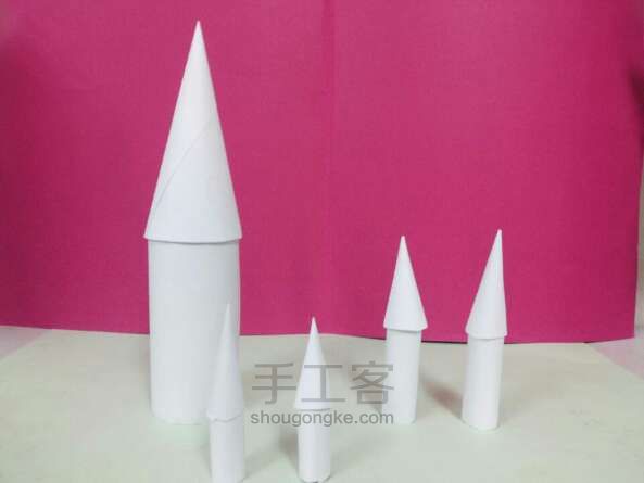 变废为宝……纸筒城堡 第3步