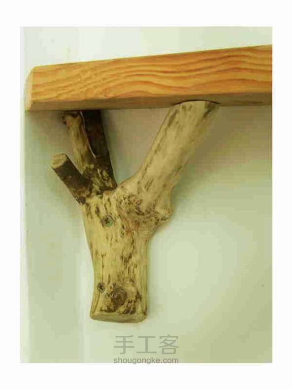 樹叉與木板——製作雜貨架 第3步