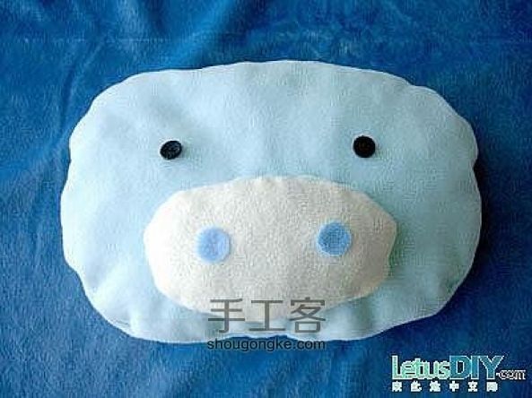 布艺DIY-小猪枕头的做法(图解) 第5步