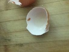 用半个蛋壳可以捞出蛋液中的蛋壳