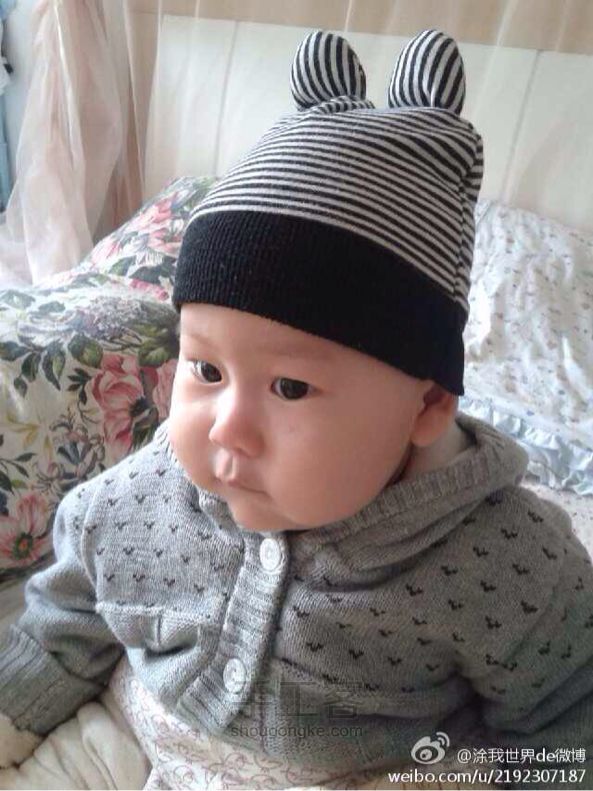 旧衣服做宝宝春季套头帽 第4步
