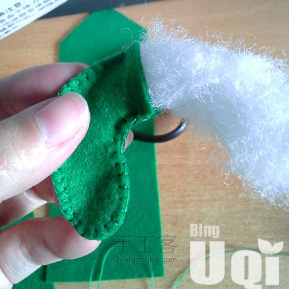 【雨芊不织布】仙人掌大针插 第4步