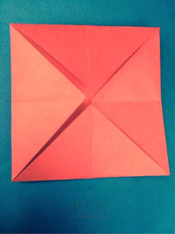 爱心折纸 第5步