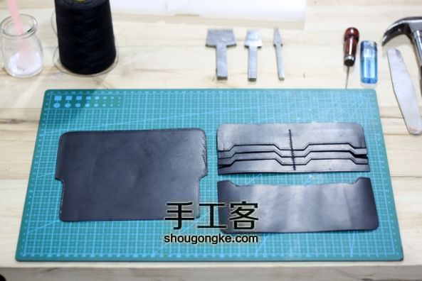 90分钟 DIY手工皮具—西装长钱夹（卡包）教程分享. 第27步