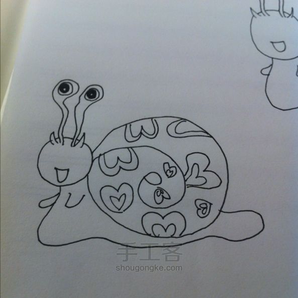 教你如何画蜗牛 第5步