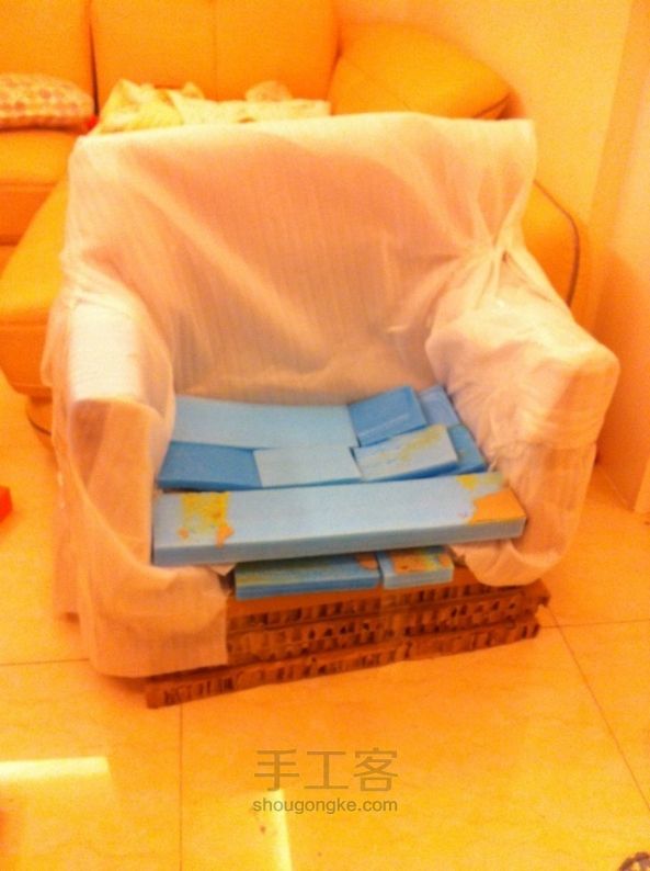 硬纸板做宝宝mini沙发 第5步