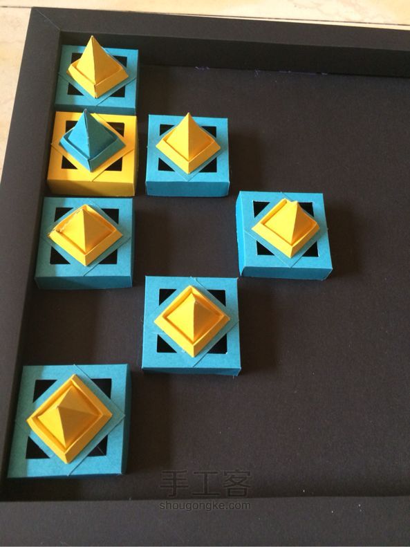 几何元素立体纸艺术装饰画 第12步