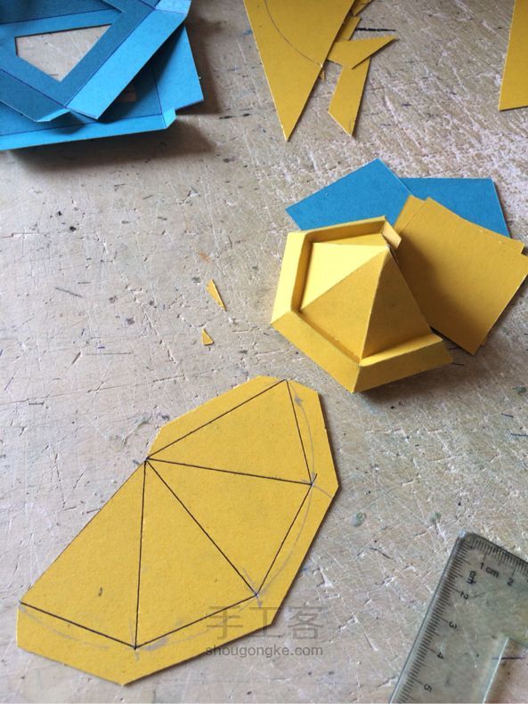 几何元素立体纸艺术装饰画 第7步