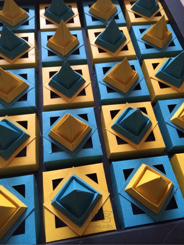 几何元素立体纸艺术装饰画 第14步