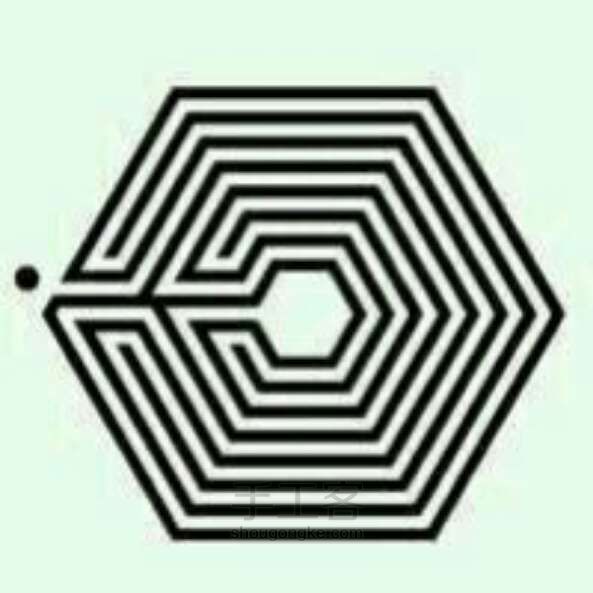 Exo  《中毒》logo 画法 第14步