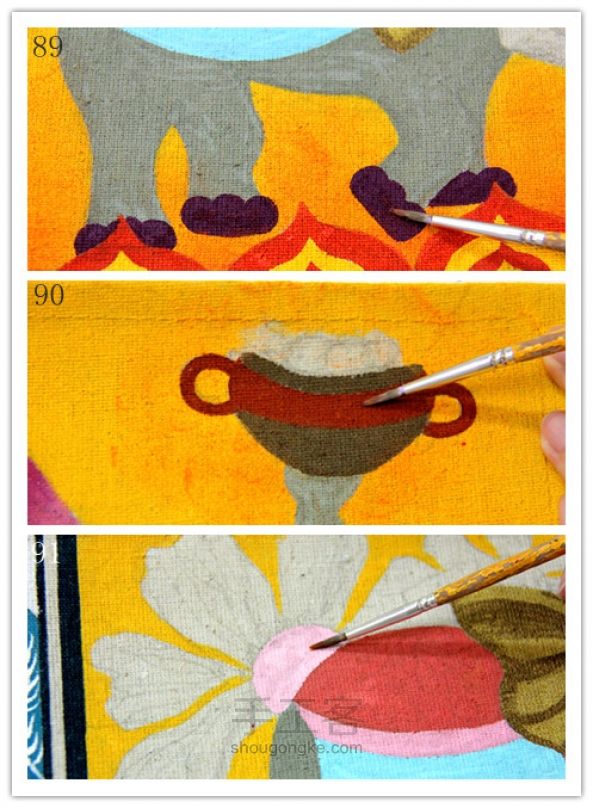 贝碧欧手绘餐垫 泰国大象 第28步