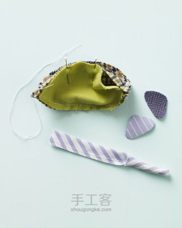 宠物小猫玩具 DIY布艺老鼠 第2步