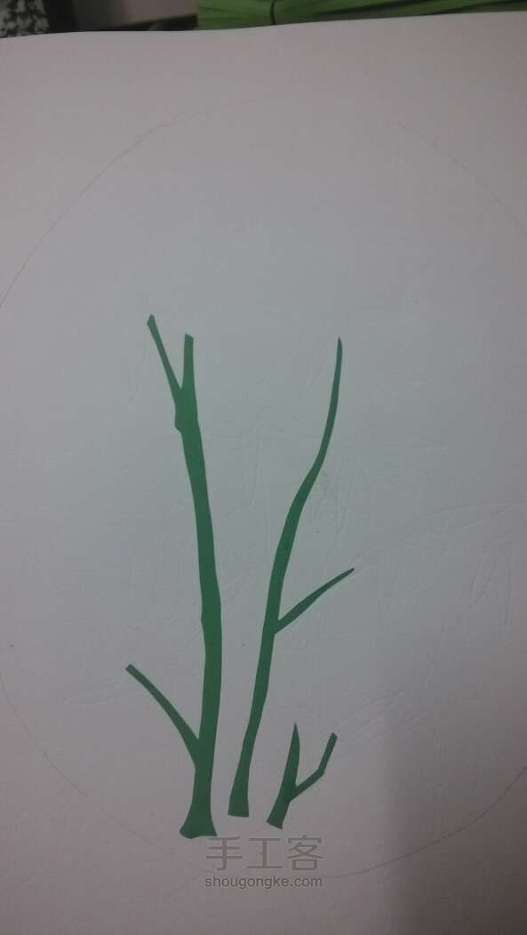 【茉茉】梅兰菊竹系列之《竹》（衍纸画） 第2步