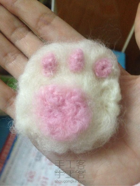 小猫抓羊毛毡手工制作教程