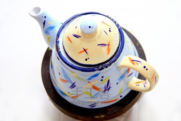 手绘搪瓷罐-别具一格的茶壶茶杯 第12步