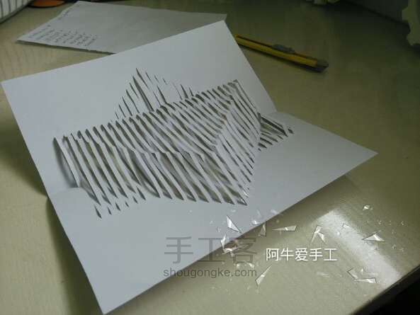 [实拍]纸雕制作过程 第5步