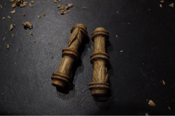 金丝楠老料耳坠：木质饰品手工制作 第7步