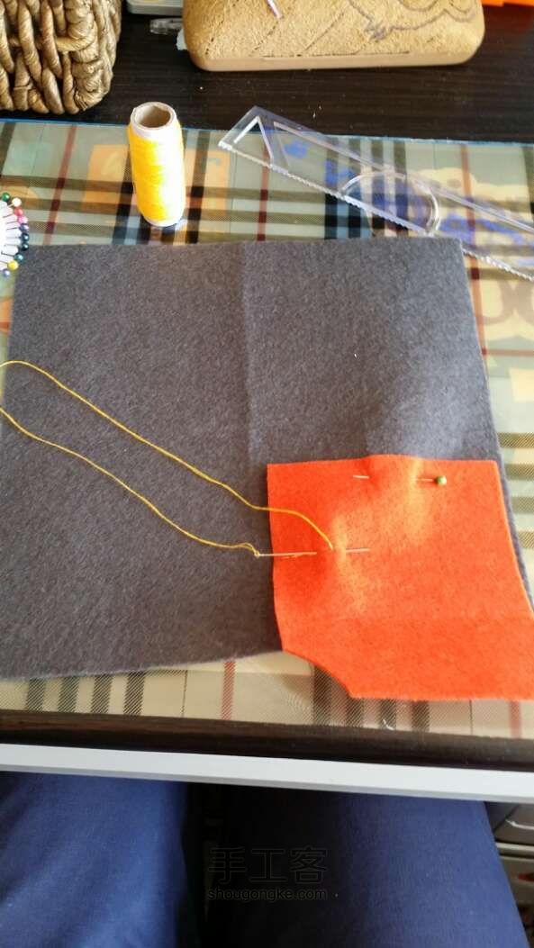 长颈鹿钱包——不织布DIY 第1步
