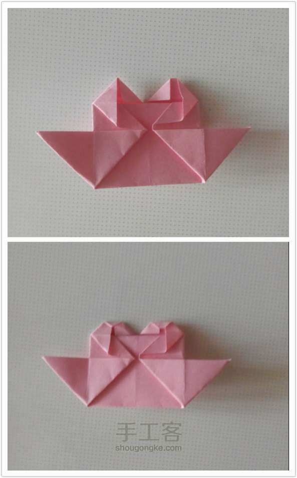 带翅膀的爱心 折纸教程 第9步