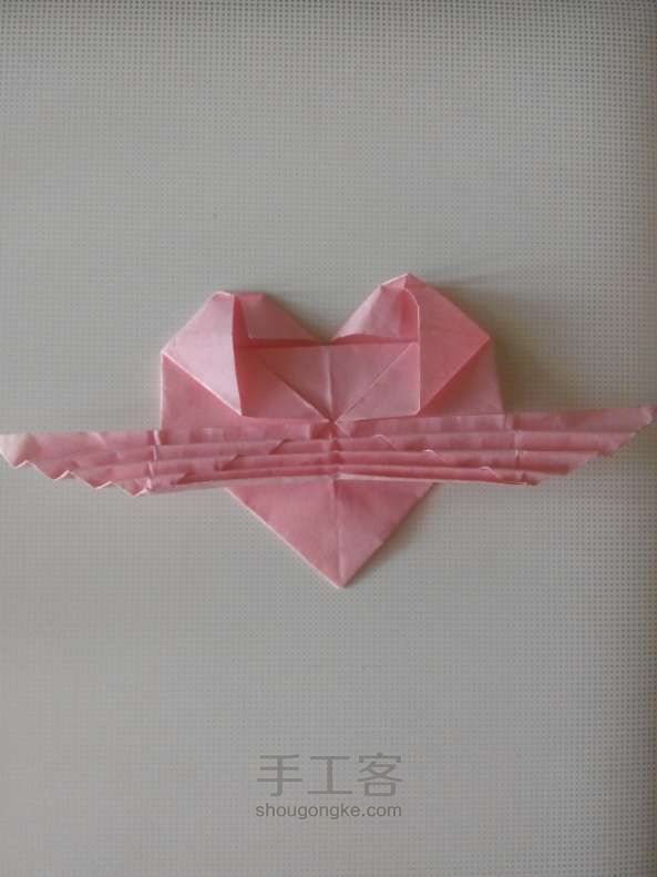 带翅膀的爱心 折纸教程 第10步