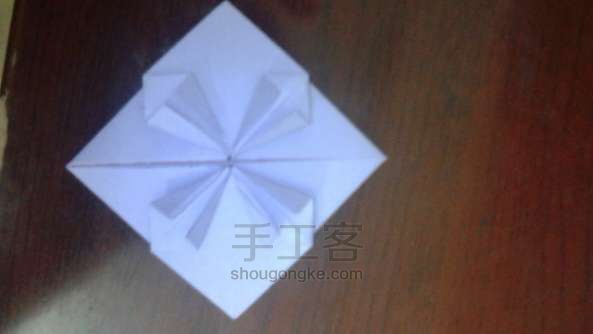 喵子-花型爱心折纸教程 第5步