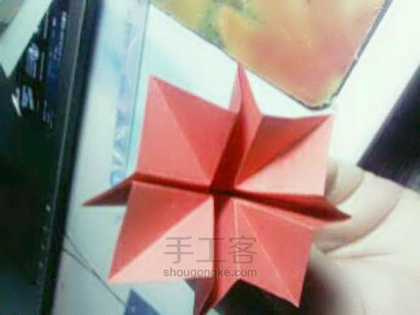喵子-超简单玫瑰折纸教程 第6步