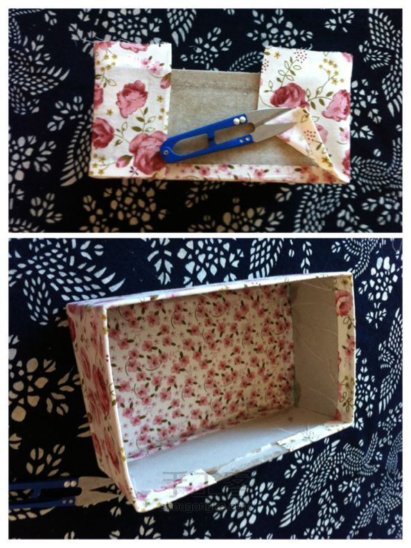 盒布在一起 3⃣️ 花儿朵朵纸抽盒 第7步