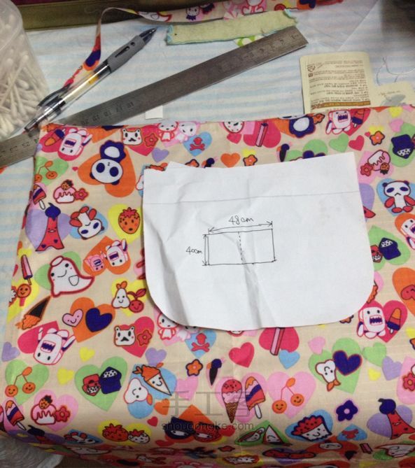 可爱便当包手工制作教程，附新技能哦 第1步