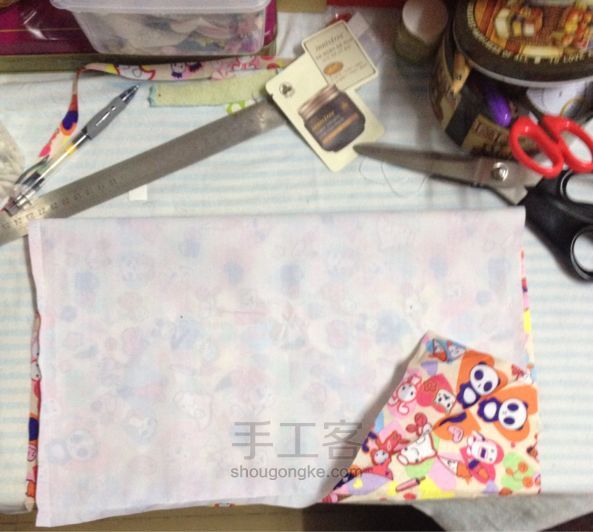 可爱便当包手工制作教程，附新技能哦 第2步