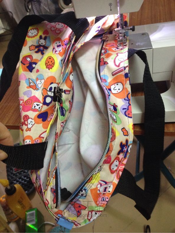 可爱便当包手工制作教程，附新技能哦 第7步