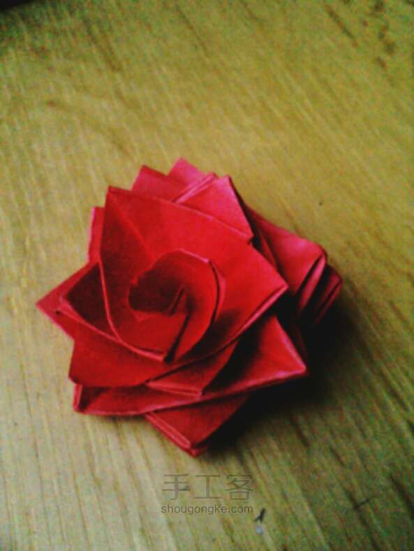 折纸玫瑰教程 第12步