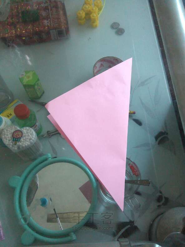 剪折花折纸教程 第2步