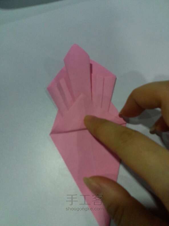 孔雀手工折纸教程 第20步