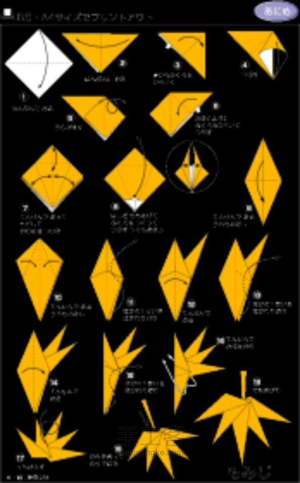 枫叶折纸教程 第1步