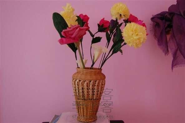 纸藤玫瑰花