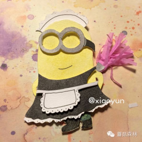 小黄人Minion立体卡片 第12步