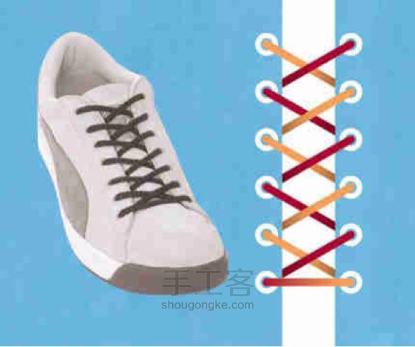系鞋带方法 第8步