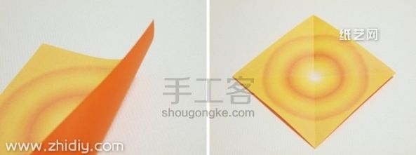 千纸鹤心 信封 第1步