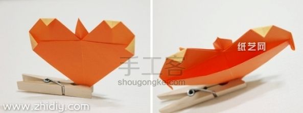 千纸鹤心 信封 第15步