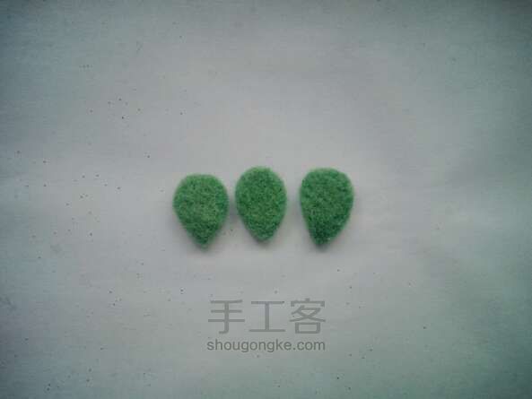 羊毛毡小柿子玩偶手工制作教程 第5步